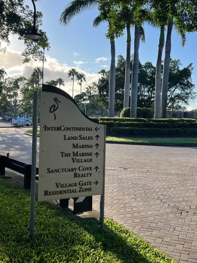 Sanctuary Cove Village Entrance Sign